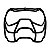 Facemask Xenith para QB, RB, WR, TE, OL/DL, LB, FB. Preta Prowl - Imagem 1
