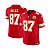 Jersey NFL Kansas City Chiefs Travis Kelce 87 Nike Masculina Vermelha Adulto e Infantil Fuse - Imagem 1