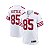 Jersey NFL San Francisco 49ers George Kittle 85 Nike Masculina Branca Adulto e Infantil Fuse - Imagem 1