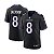 Jersey NFL Baltimore Ravens Lamar Jackson 8 Nike Modelo 2026 Masculina Preta Adulto e Infantil Fuse - Imagem 1