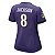 Jersey NFL Baltimore Ravens Lamar Jackson 8 Nike Feminina Roxa Fuse - Imagem 4
