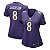 Jersey NFL Baltimore Ravens Lamar Jackson 8 Nike Feminina Roxa Fuse - Imagem 1