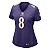 Jersey NFL Baltimore Ravens Lamar Jackson 8 Nike Feminina Roxa Fuse - Imagem 3