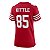 Jersey NFL San Francisco 49ers George Kittle 85 Nike Feminina Vermelha Fuse - Imagem 4