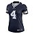 Jersey NFL Dallas Cowboys Dak Prescott 4 Nike Feminina Azul Fuse - Imagem 3
