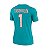 Jersey NFL Miami Dolphins Tua Tagovailoa 1 Nike Feminina Verde Fuse - Imagem 4