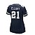 Jersey NFL Dallas Cowboys Ezekiel Elliott 21 Nike Feminina Azul Fuse - Imagem 4