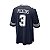Jersey NFL Dallas Cowboys George Pickens 3 Nike Masculina Azul Adulto e Infantil Fuse - Imagem 4