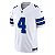 Jersey NFL Dallas Cowboys Dak Prescott 4 Nike Masculina Branca Adulto e Infantil Fuse - Imagem 3