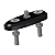 Adaptadores para Retrovisores Rizoma - Par - Preto - Imagem 1