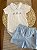 CONJUNTO BODY GOLA E SHORTS ANJOS BABY - Imagem 1