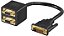 ADAPTADOR DVI 24 1 MACHO  PARA 2 X VGA (DB15HD) FEMEA    FCA-37 - Imagem 1