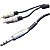 CABO 1P10ST X 2RCA  1,8M PROFISSIONAL  CABO DE 5MM PRETO - Imagem 1