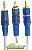 CABO 1P2ST  2RCA 1m  PLUG GOLD  CRISTAL  TRANSPARENTE - Imagem 1