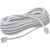 CABO EXTENSAO LISA PARA TELEFONE RJ11 4VIAS BRANCO 10 metros - Imagem 1