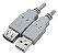 CABO EXTENSAO USB 2.0  A MACHO X A FEMEA  1,8M CINZA - Imagem 1
