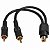 CABO Y 1RCA FEMEA 2RCA MACHO PRETO 0,25M - Imagem 1