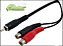 CABO Y 1RCA MACHO 2RCA FEMEA PRETO / VERMELHO 25 cm - Imagem 1