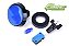 CHAVE BOTAO ARCADE ILUMINACAO 60mm AZUL 12V COM MICROSWITCH 2T 6A - Imagem 1