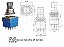 CHAVE FOOT SWITCH PB-24-312P ON-(ON) 9T PARA PLACA 3PDT - Imagem 2