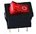 CHAVE GANGORRA PEQUENA 3T 2P 6A X 250V VERMELHO COM LUZ KCD1-102N - Imagem 1