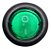 CHAVE GANGORRA REDONDA 3T 2P 6A x 250V KCD1-106 102N VERDE - Imagem 2