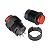 CHAVE PUSH BOTON GRANDE COM TRAVA COM NEON VERMELHO R16-503AD - Imagem 3