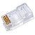 CONECTOR  PLUG RJ45 TRANSPARENTE 8 VIAS PARA REDES 8P8C CAT6 - Imagem 1