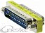 EMENDA / ADAPTADOR  DB25M X DB25M  SLIM - Imagem 1