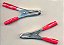 GARRA MEDIA PARA BATERIA 15A VERMELHO  7CM - Imagem 1