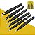 KIT / CONJUNTO DE 6 PINCAS ESD PRETAS - Imagem 1