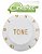 KNOB DE TONALIDADE PARA GUITARRA / VIOLAO BRANCO - Imagem 1