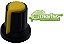 KNOB ROTATIVO PRETO / AMARELO PARA POTENCIOMETRO L15 - Imagem 1