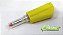 PINO BANANA DE SEGURANCA 4mm AMARELO PB983D COM DERIVACAO - Imagem 1