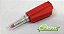 PINO BANANA DE SEGURANCA 4mm VERMELHO PB983D COM DERIVACAO - Imagem 1