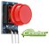 PLACA EXTENSAO CHAVE PUSH BUTTON 12x12  COM CAPA VERMELHO - Imagem 1