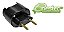 PLUG ADAP PADRAO PINOS CHATOS PARA PADRAO NOVO PRETO - Imagem 1