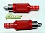 PLUG RCA MACHO VERMELHO COM RABICHO - Imagem 1