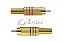 PLUG RCA METAL. OURO / GOLD MOLA 6MM  PRETO OU VERMELHO - Imagem 1