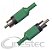 PLUG RCA VERDE COM RABICHO - Imagem 1