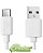 CABO USB A MACHO - TYPE C - SOMENTE ENERGIA - BRANCO 1M - Imagem 1
