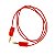 CABO INTERLIGACAO BANANA X BANANA 2mm 30cm - VERMELHO - Imagem 3