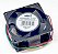 VENT. COOLER 127V / 220V - 80 x 80 x 38mm BEARING CORPO METAL - Imagem 1