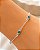 Pulseira Zircônia Collors Verde Água Prata 19,5cm - Imagem 1
