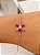 Pulseira Flor Rosa em Prata 20cm - Imagem 1