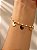 Pulseira Pérola Coração Pendente Semijoia 22cm - Imagem 1