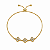 Pulseira Gravata Cravejada Trevo Semijoia 26cm - Imagem 2