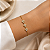 Pulseira Gravata Cravejada Trevo Semijoia 26cm - Imagem 1