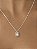 Colar Ponto Luz Retangular Prata 45cm - Imagem 1