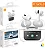 FONE SEM FIO BLUETOOTH TWS AGOLD AIRPODS COM TELA TOUCH FN-BT43 - Imagem 1